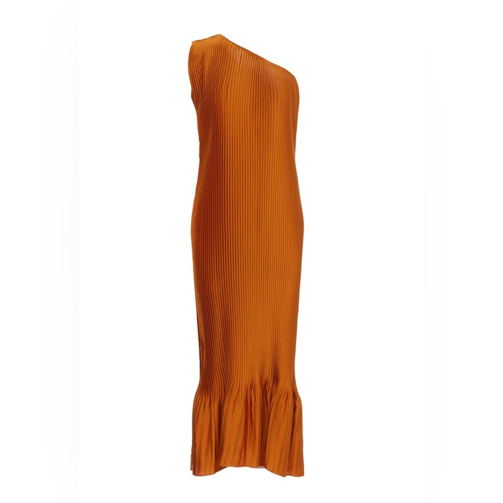 One Shoulder Pleated Dress